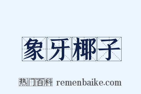 象牙椰子是什么意思的图片
